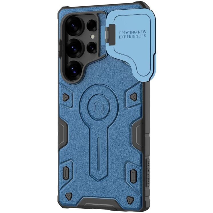 Защитный чехол NILLKIN CamShield Armor Prop Magnetic Case для Samsung Galaxy S25 Ultra (S938) - Blue: фото 3 из 19