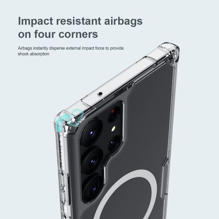 Захисний чохол NILLKIN Nature TPU Pro Magnetic для Samsung Galaxy S23 Ultra (S918) - Transparent: фото 15 з 23