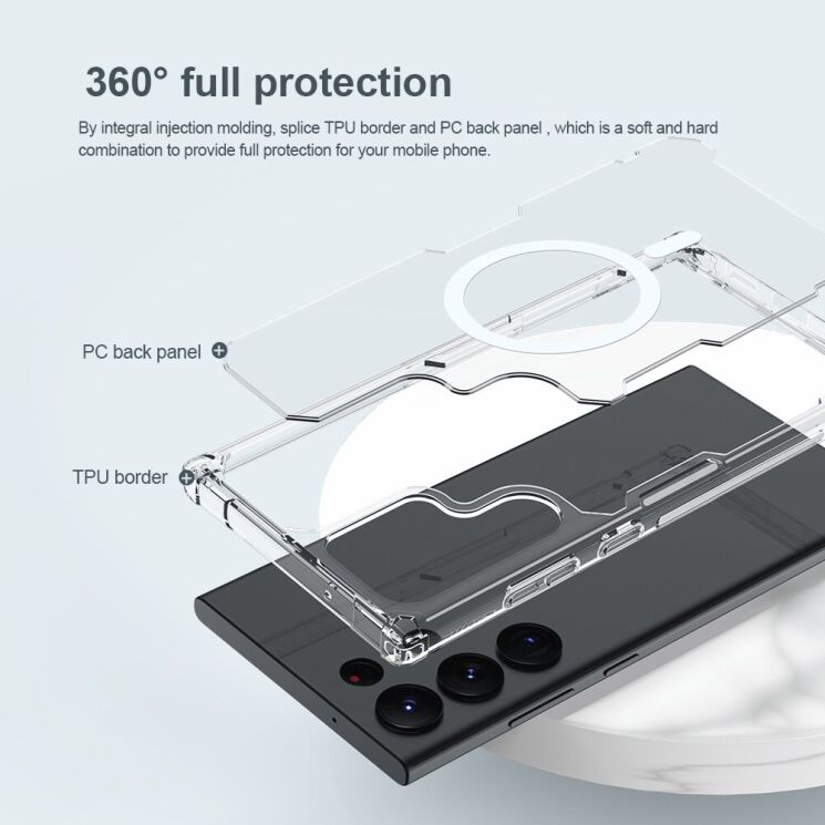 Захисний чохол NILLKIN Nature TPU Pro Magnetic для Samsung Galaxy S23 Ultra (S918) - Transparent: фото 13 з 23