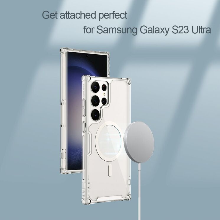 Захисний чохол NILLKIN Nature TPU Pro Magnetic для Samsung Galaxy S23 Ultra (S918) - Transparent: фото 7 з 23