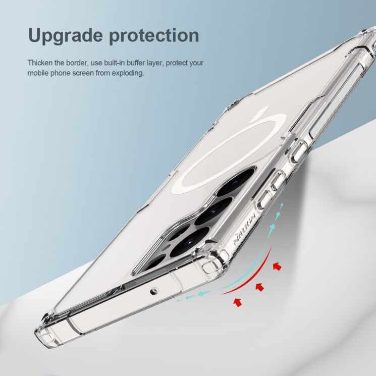 Захисний чохол NILLKIN Nature TPU Pro Magnetic для Samsung Galaxy S23 Ultra (S918) - Transparent: фото 14 з 23