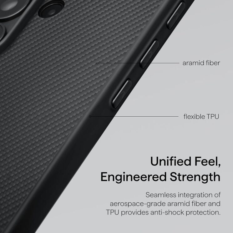 Защитный чехол Pitaka Cairn ProGuard Classic для Samsung Galaxy S26 Ultra (S948) PBS2601U - 600D Black / Grey (Twill): фото 13 из 17