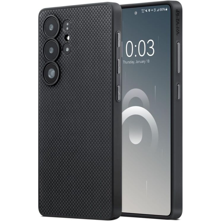 Защитный чехол Pitaka PinButton Case для Samsung Galaxy S25 Ultra (S938) PBS2501U - Black / Grey: фото 1 из 12