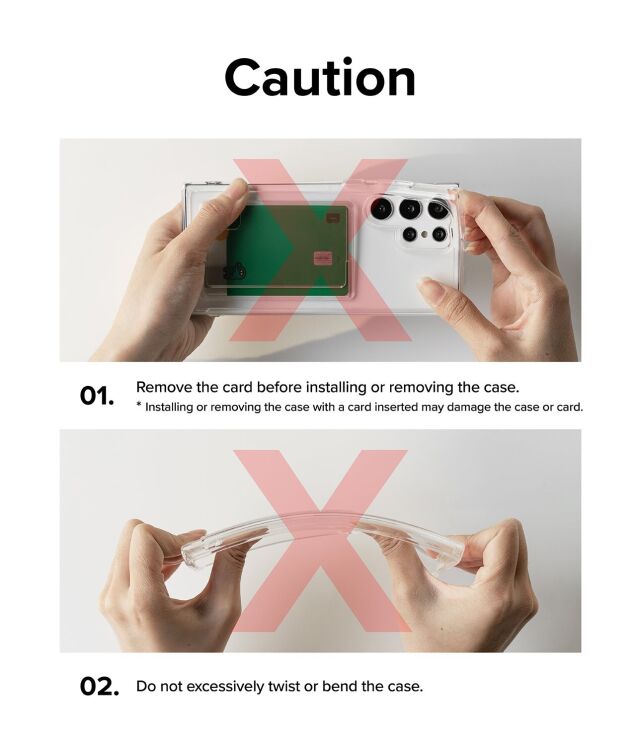 Захисний чохол Ringke Fusion Card для Samsung Galaxy S24 Ultra (S928) 8809961783678 - Clear: фото 18 з 19