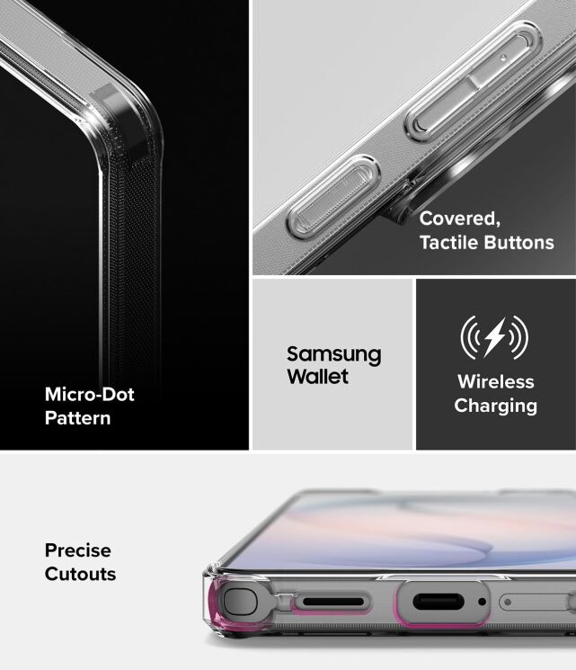 Защитный чехол Ringke Fusion для Samsung Galaxy S26 Ultra (S948) 8800328814424 - Matte Clear: фото 13 из 16