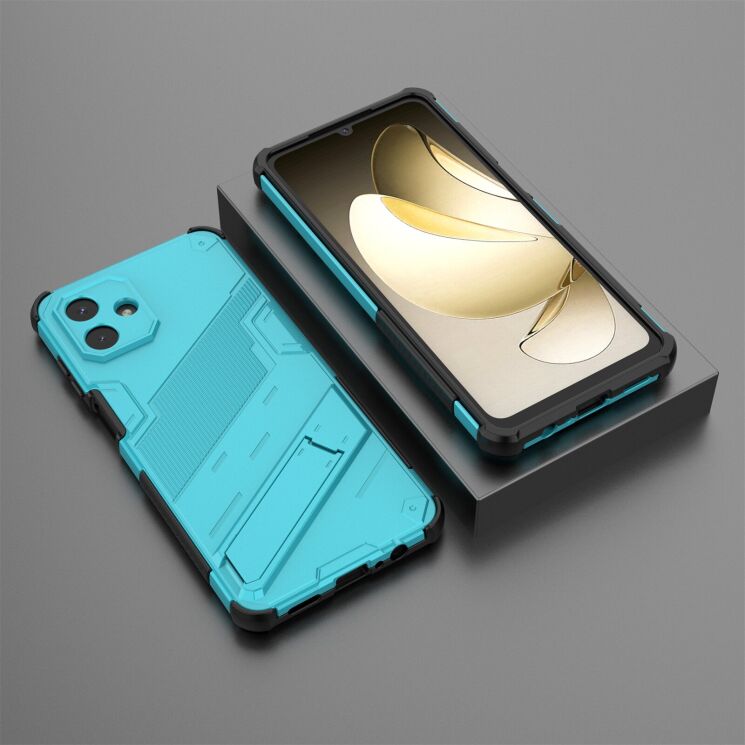 Захисний чохол з підставкою Deexe Bibercas для Samsung Galaxy A07 (A075) - Baby Blue: фото 5 з 7