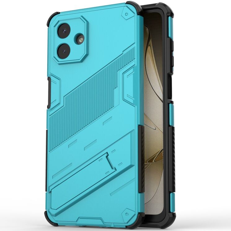 Захисний чохол з підставкою Deexe Bibercas для Samsung Galaxy A07 (A075) - Baby Blue: фото 1 з 7