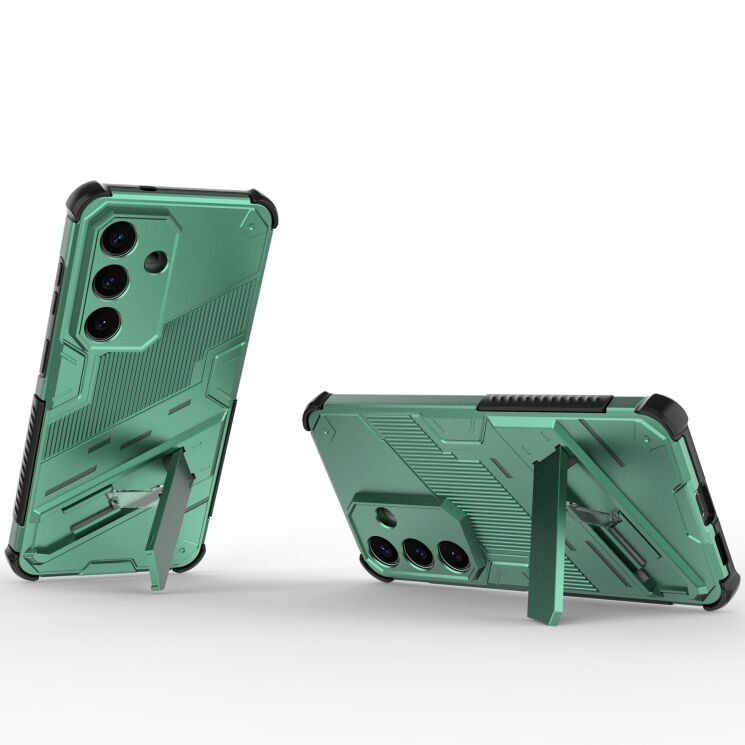 Захисний чохол з підставкою Deexe Bibercas для Samsung Galaxy S26 Plus (S947) - Green: фото 2 з 9