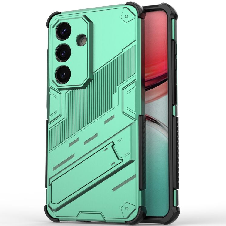 Захисний чохол з підставкою Deexe Bibercas для Samsung Galaxy S26 Plus (S947) - Green: фото 1 з 9