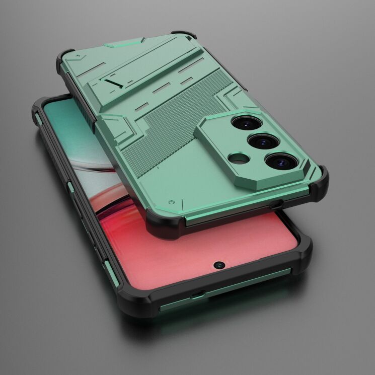 Захисний чохол з підставкою Deexe Bibercas для Samsung Galaxy S26 Plus (S947) - Green: фото 5 з 9