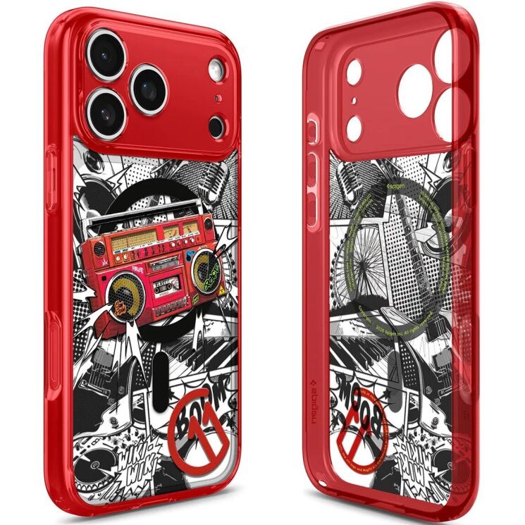 Захисний чохол Spigen c11 Series Blast Edition (Mag Fit) для iPhone 17 Pro Max - Red: фото 4 з 13
