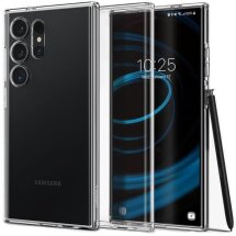 Защитный чехол Spigen (SGP) Crystal Flex для Samsung Galaxy S24 Ultra (S928) - Crystal Clear: фото 1 из 11