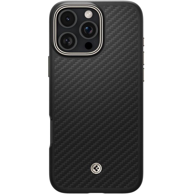 Захисний чохол Spigen (SGP) Enzo Aramid (MagFit) для Apple iPhone 16 Pro Max - Black / Silver: фото 2 з 16