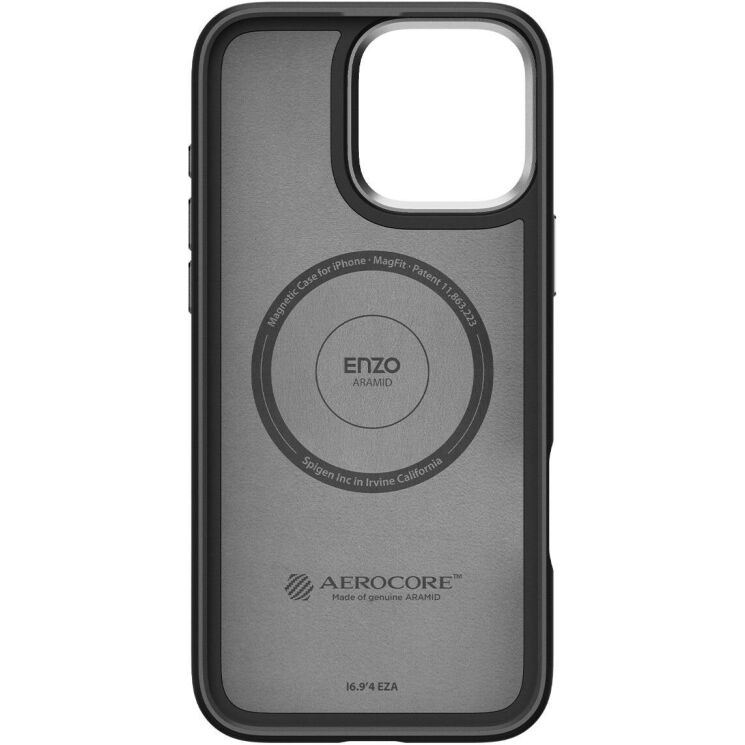 Захисний чохол Spigen (SGP) Enzo Aramid (MagFit) для Apple iPhone 16 Pro Max - Black / Silver: фото 6 з 16