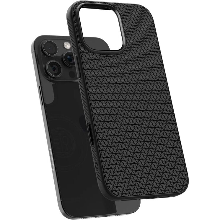 Защитный чехол Spigen (SGP) Liquid Air T (MagFit) для Apple iPhone 16 Pro Max (ACS09114) - Matte Black: фото 5 из 15