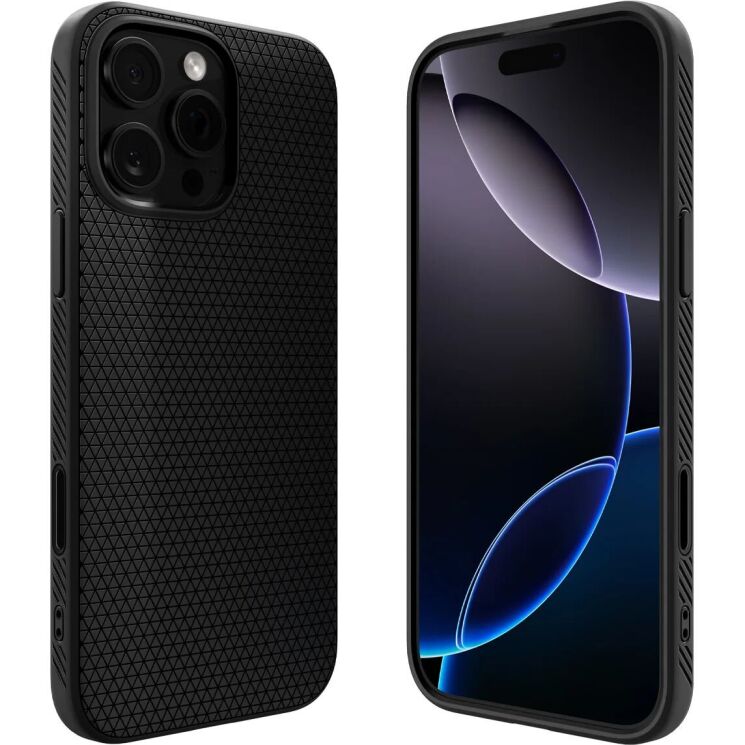 Защитный чехол Spigen (SGP) Liquid Air T (MagFit) для Apple iPhone 16 Pro Max (ACS09114) - Matte Black: фото 3 из 15