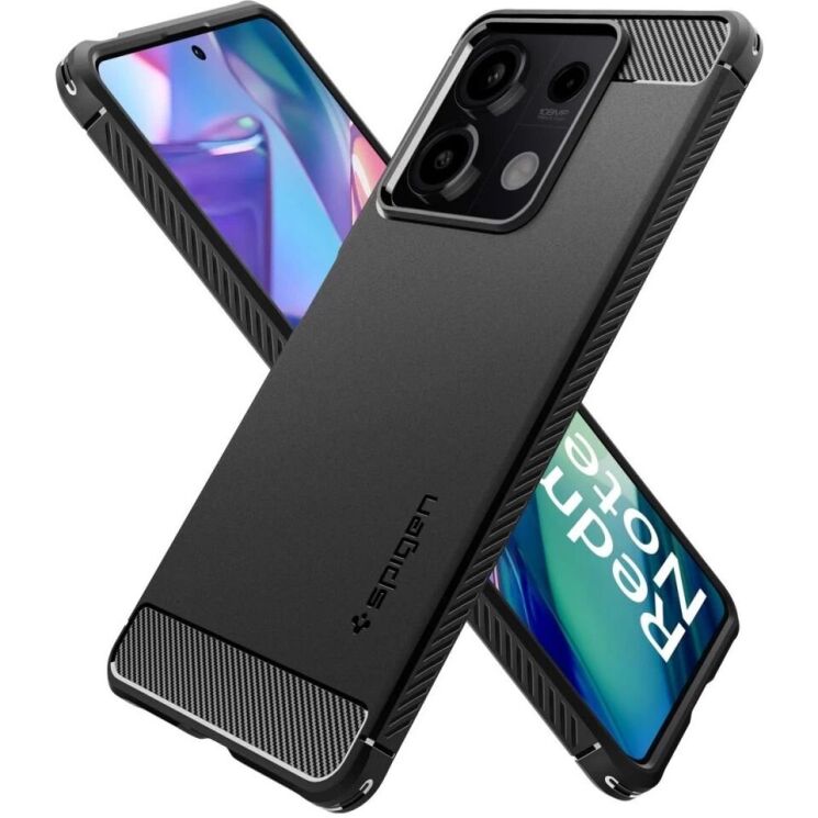 Захисний чохол Spigen (SGP) Rugged Armor для Xiaomi Redmi Note 13 5G - Matte Black: фото 3 з 16