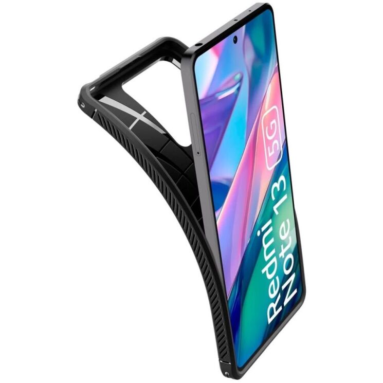 Захисний чохол Spigen (SGP) Rugged Armor для Xiaomi Redmi Note 13 5G - Matte Black: фото 7 з 16