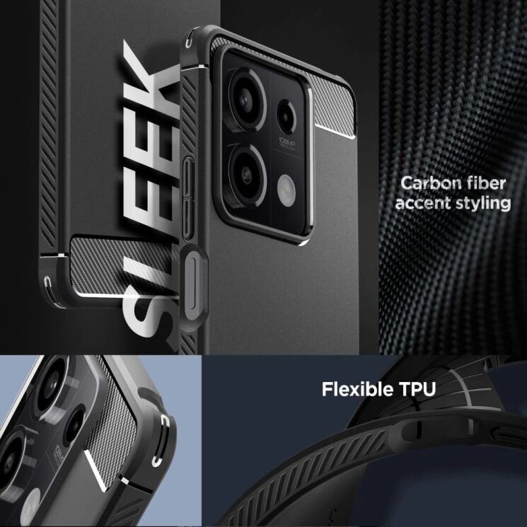 Захисний чохол Spigen (SGP) Rugged Armor для Xiaomi Redmi Note 13 5G - Matte Black: фото 12 з 16