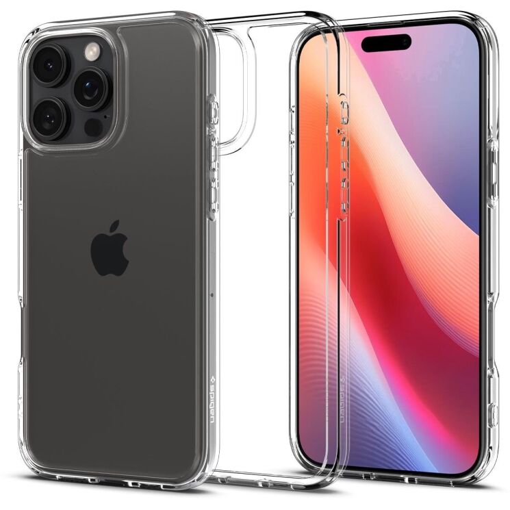 Защитный чехол Spigen (SGP) Ultra Hybrid для Apple iPhone 16 Pro - Crystal Clear: фото 1 из 13