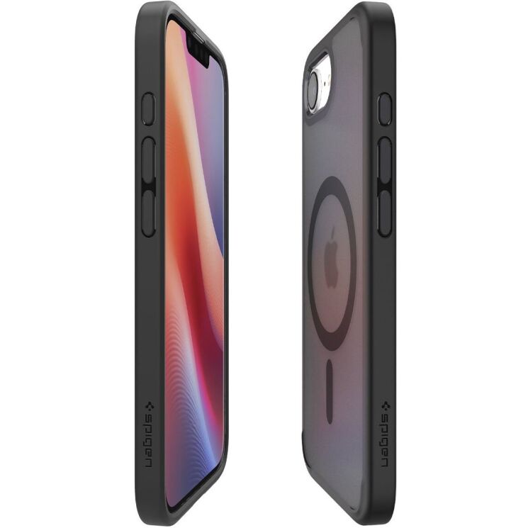 Защитный чехол Spigen (SGP) Ultra Hybrid (MagFit) для Apple iPhone 16e (ACS09144) - Frost Black: фото 5 из 15