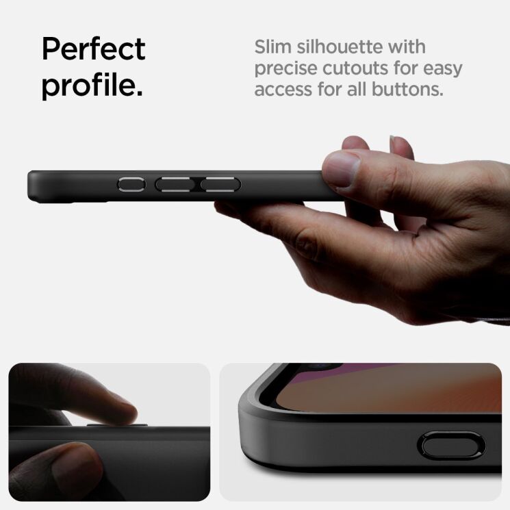 Защитный чехол Spigen (SGP) Ultra Hybrid (MagFit) для Apple iPhone 16e (ACS09144) - Frost Black: фото 14 из 15