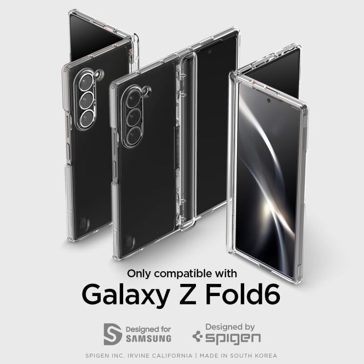 Защитный чехол Spigen (SGP) Ultra Hybrid Pro (FF) для Samsung Galaxy Fold 6 - Crystal Clear: фото 17 из 22