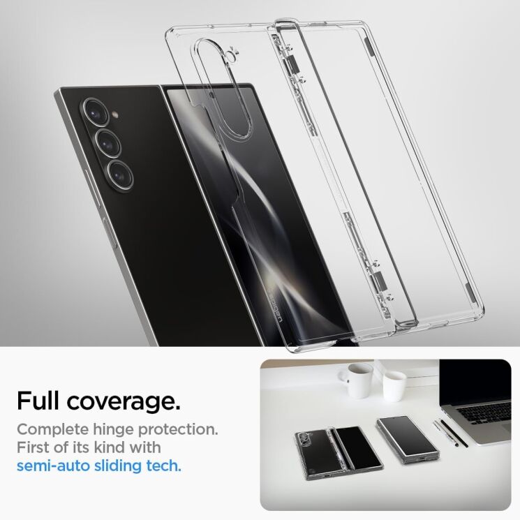 Защитный чехол Spigen (SGP) Ultra Hybrid Pro (FF) для Samsung Galaxy Fold 6 - Crystal Clear: фото 18 из 22