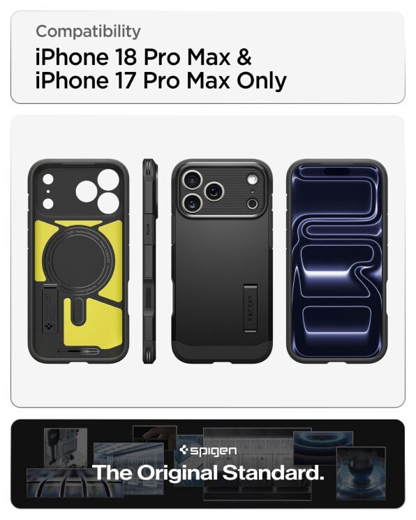 Защитный чехол Spigen Tough Armor T (MagFit) для iPhone 18 Pro Max (ACS12137) - Gunmetal: фото 8 из 15