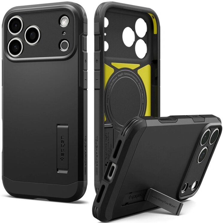 Захисний чохол Spigen Tough Armor T (MagFit) для iPhone 18 Pro Max (ACS12136) - Black: фото 1 з 15