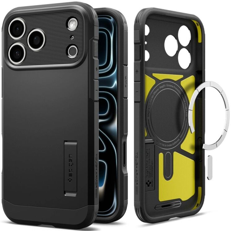 Захисний чохол Spigen Tough Armor T (MagFit) для iPhone 18 Pro Max (ACS12136) - Black: фото 2 з 15