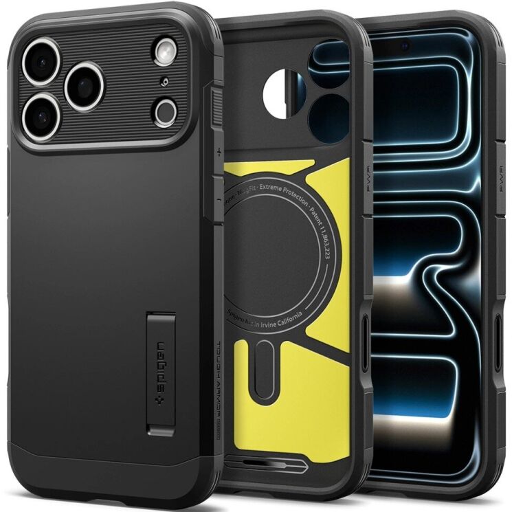 Захисний чохол Spigen Tough Armor T (MagFit) для iPhone 18 Pro Max (ACS12136) - Black: фото 3 з 15