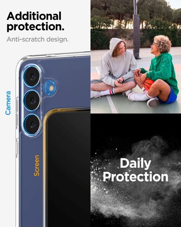 Защитный чехол Spigen Ultra Hybrid для Samsung Galaxy S25 FE (S731) ACS10026 - Crystal Clear: фото 13 из 14