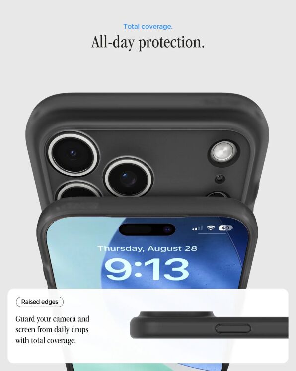 Защитный чехол Spigen Ultra Hybrid (MagFit) Сlassic для iPhone 17 Pro Max (ACS10291) - Silver: фото 14 из 16