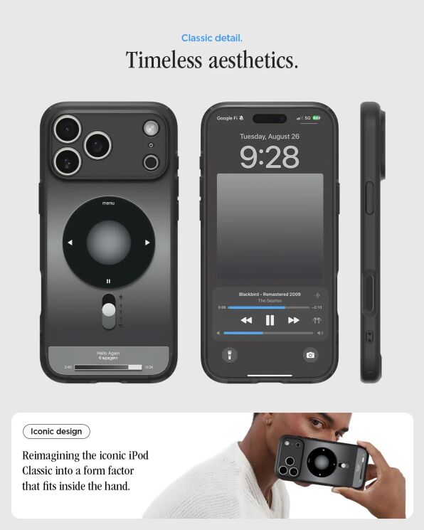 Защитный чехол Spigen Ultra Hybrid (MagFit) Сlassic для iPhone 17 Pro Max (ACS10291) - Silver: фото 13 из 16