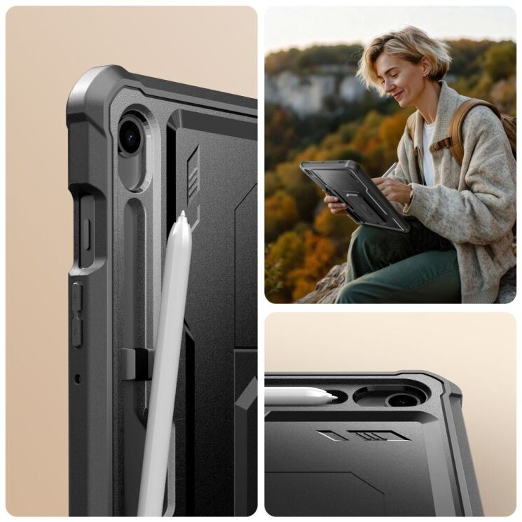 Защитный чехол Tech-Protect Kevlar Pro Set для Samsung Galaxy Tab S9 / Tab S10 FE / S10 Lite (X710/716/X520/526/X400/X406) - Black: фото 6 из 8