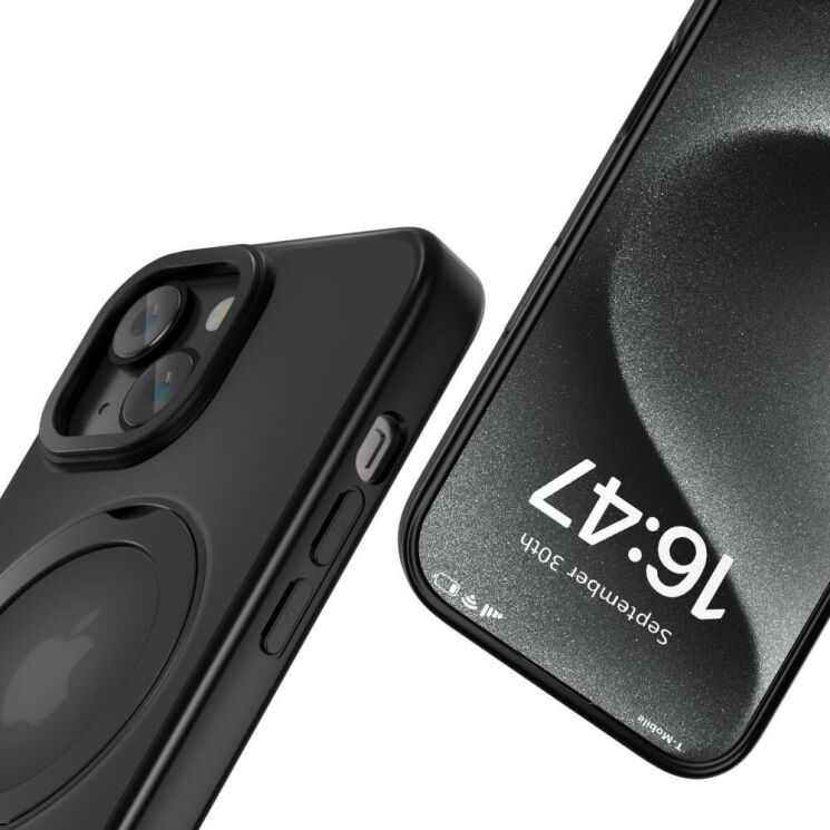 Защитный чехол Tech-Protect MagRing MagSafe для Apple iPhone 16e - Matte Black: фото 5 из 6