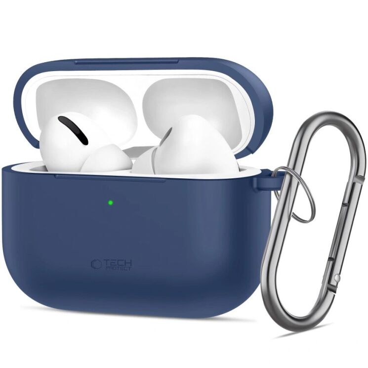 Защитный чехол Tech-Protect Silicone Hook для AirPods Pro 3 - Navy Blue: фото 1 из 8