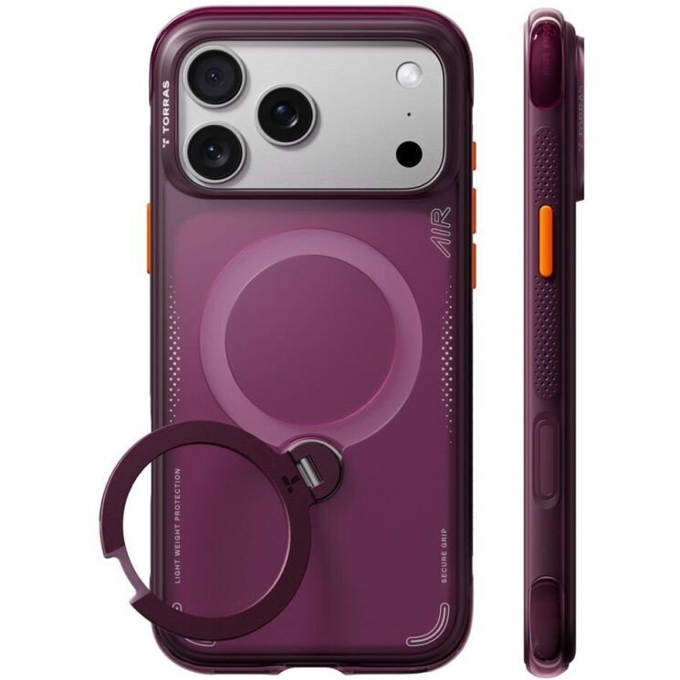 Защитный чехол TORRAS Ostand Q3 Air для Apple iPhone 18 Pro Max - Purple: фото 1 из 8