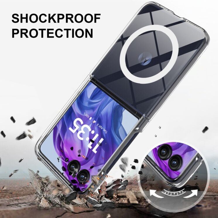 Защитный чехол UniCase AirBag MagSafe (FF) для Motorola Razr 60 Ultra - Transparent: фото 3 из 7
