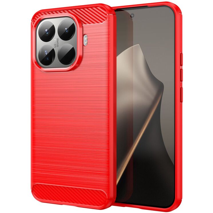 Захисний чохол UniCase Carbon для Xiaomi 15T Pro - Red: фото 1 з 8