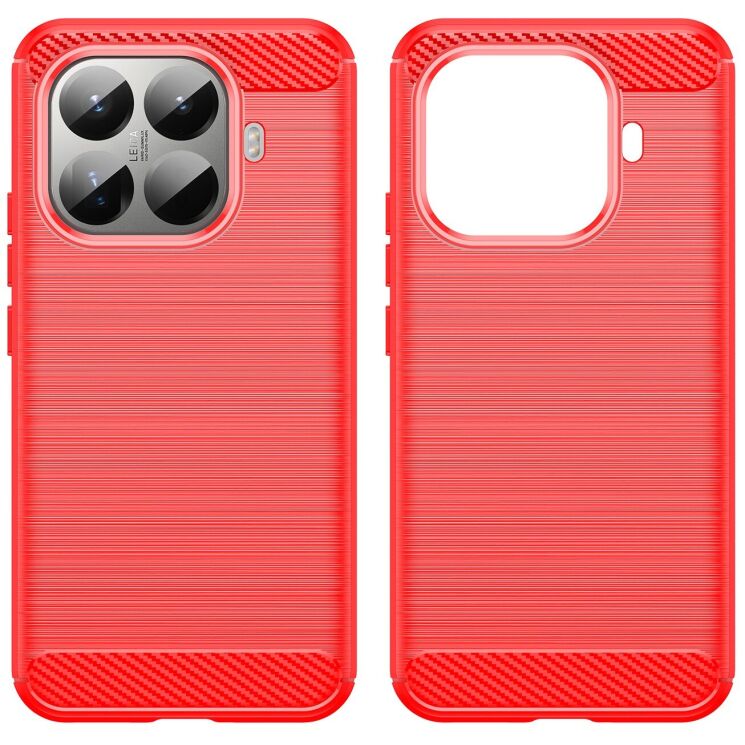 Захисний чохол UniCase Carbon для Xiaomi 15T Pro - Red: фото 2 з 8