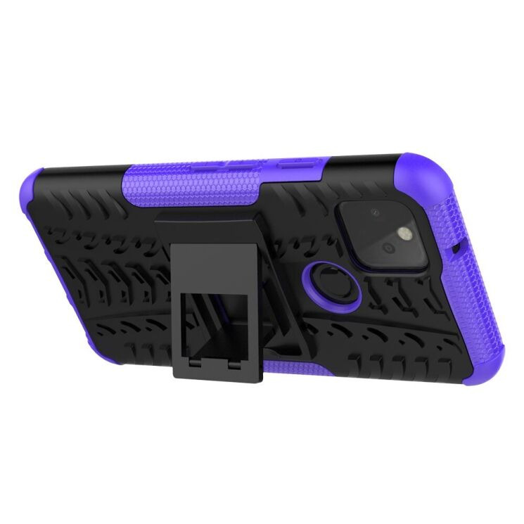 Протиударний чохол UniCase Hybrid X для Google Pixel 5 - Black / Purple: фото 6 з 18