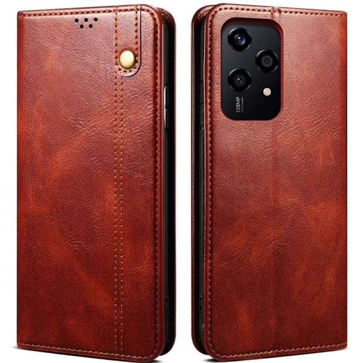 Защитный чехол UniCase Leather Wallet для Honor 200 Lite - Brown: фото 1 из 6