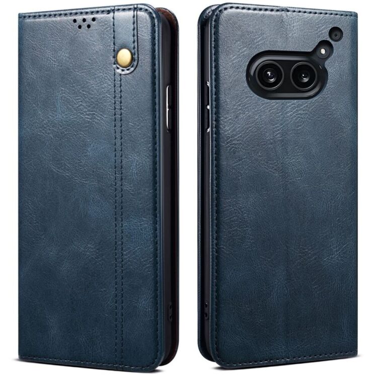 Захисний чохол UniCase Leather Wallet для Nothing Phone (2a) / Phone (2a) Plus - Blue: фото 1 з 6
