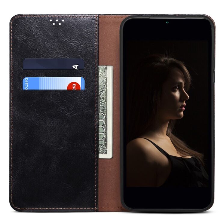 Защитный чехол UniCase Leather Wallet для Xiaomi Poco F7 - Black: фото 2 из 7