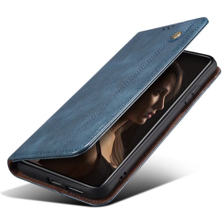 Защитный чехол UniCase Leather Wallet для Xiaomi Redmi Note 14 5G - Blue: фото 4 из 10