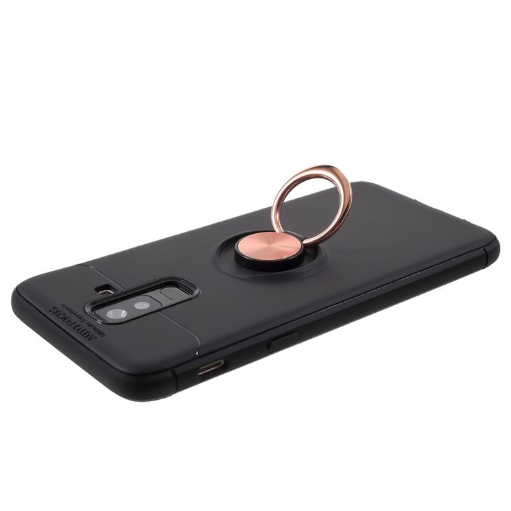Защитный чехол UniCase Magnetic Ring для Samsung Galaxy J8 2018 (J810) - Black / Rose Gold: фото 6 из 7