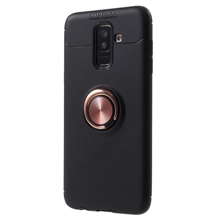 Защитный чехол UniCase Magnetic Ring для Samsung Galaxy J8 2018 (J810) - Black / Rose Gold: фото 2 из 7