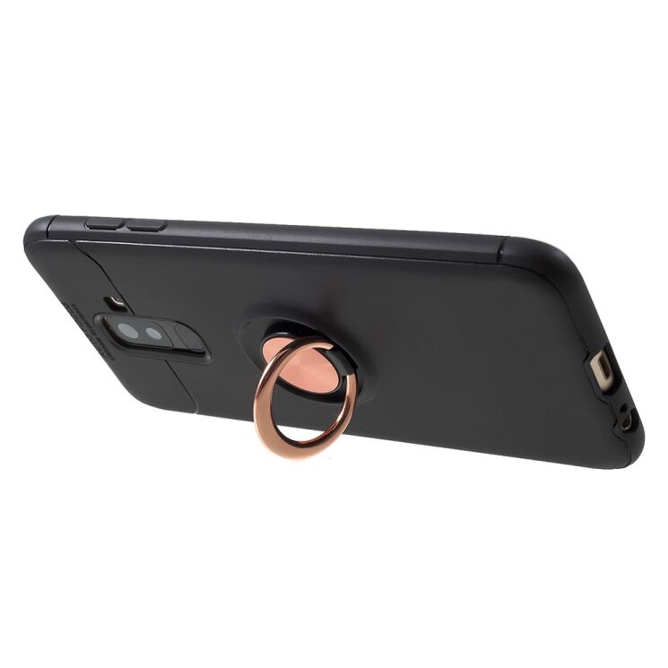 Защитный чехол UniCase Magnetic Ring для Samsung Galaxy J8 2018 (J810) - Black / Rose Gold: фото 5 из 7